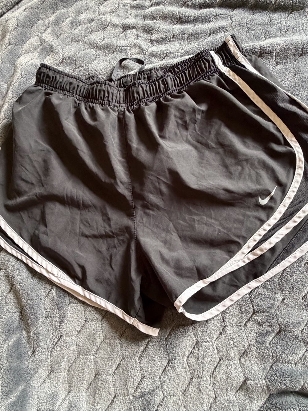 Nike Black Women's Athletic Shorts with White Trim